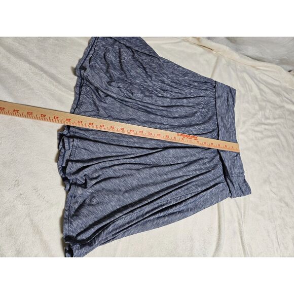 Max Studio Fold Over Flare Skirt Blue and white pinstripe, Size‎ Medium - Picture 8 of 8